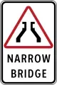 Narrow bridge ahead