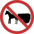 Walang pagpasok para sa mga sasakyang iginuhit ng hayop