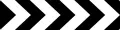 Ang mga one-way hazard marker ay nagpapahiwatig sa paparating na driver na ang tanging tamang direksyon ang pinapayagan sa dulo ng kalsada.