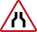 Road narrows ahead