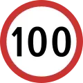 Speed limit - maximum na 100 kph